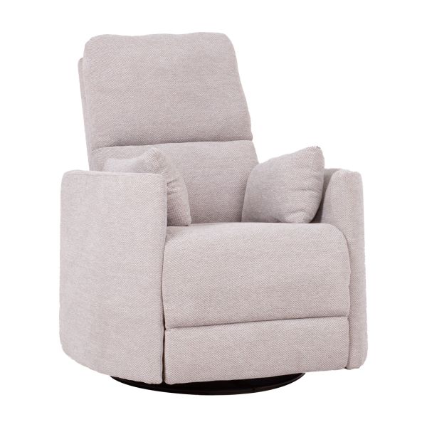 Recliner armchair STINA with swinging and rotating manual mechanism, grey