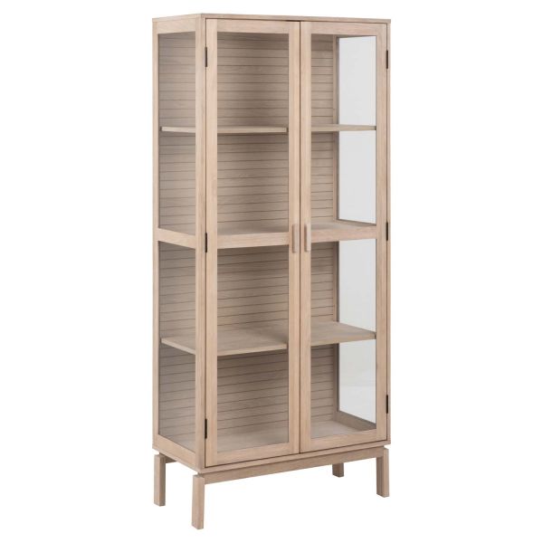 Шкаф-витрина LINLEY 80x40xH180см, бежевый