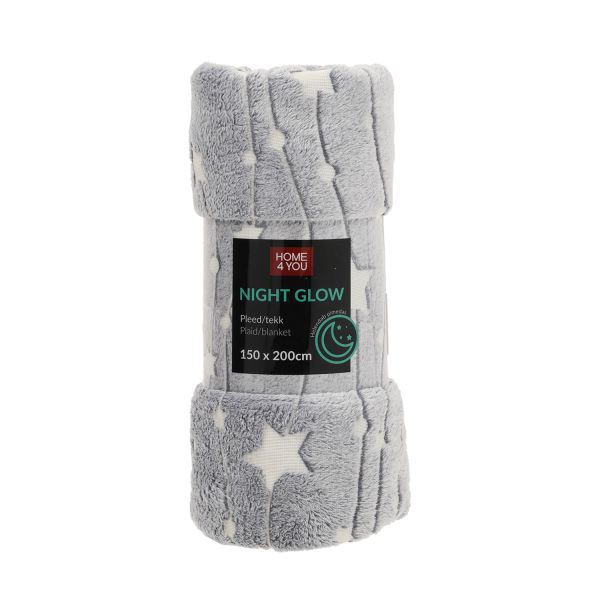 Плед NIGHT LIGHT 150х200см, звезды