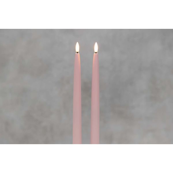LED-küünal 3D 28cm 2tk, roosa