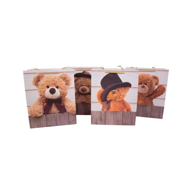 Подарочный пакет TEDDY, 18х23х10см, микс