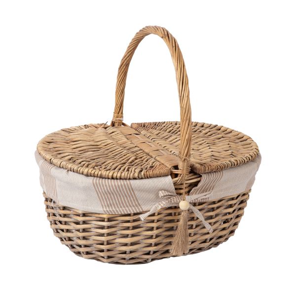 Piknikukorv WILLI STRIPE 40x32xH17/40cm