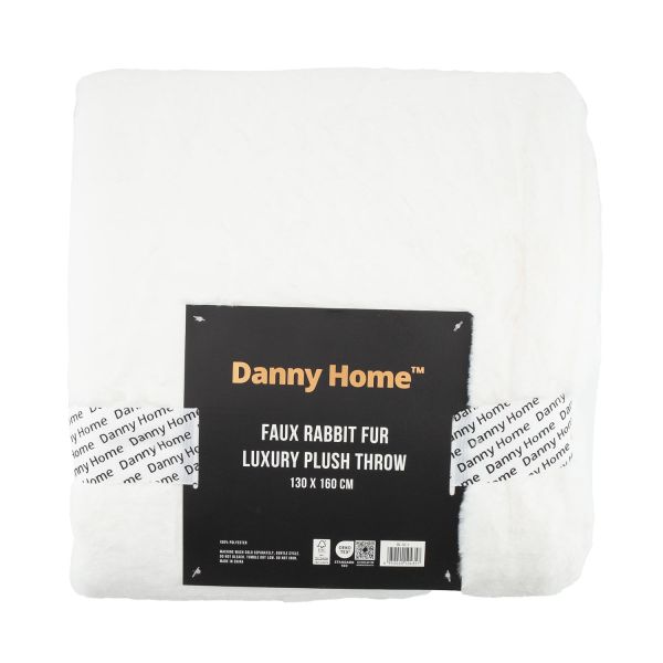 Blanket PLUSH 130x160cm, cream white
