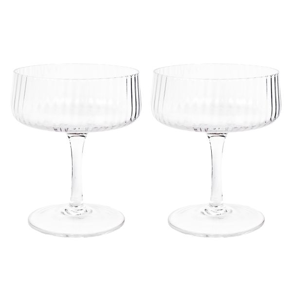 Vahuveinipokaalid 2tk STRIPE POLAR H12cm 220ml, läbipaistev
