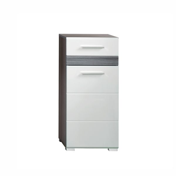 Vannitoakapp SET-ONE 37x31xH81cm, valge läige/tumehall