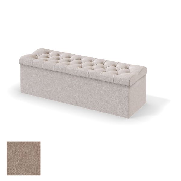 Storage box for continental bed RED/BLACK SOLHALL CLIFF 180cm, beige