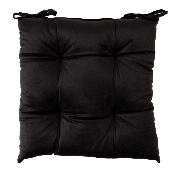 Toolipadi VELVET 40x40cm, must