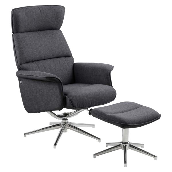 Resting chair ALURA recliner, dark grey
