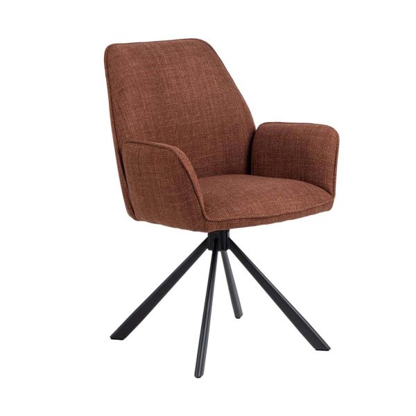 Обеденный стул GLENDA с подлокотниками, терракота