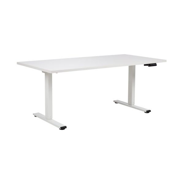 Desk ERGO PRO with 2 motor 140x80xH60-125cm, greyish white/white