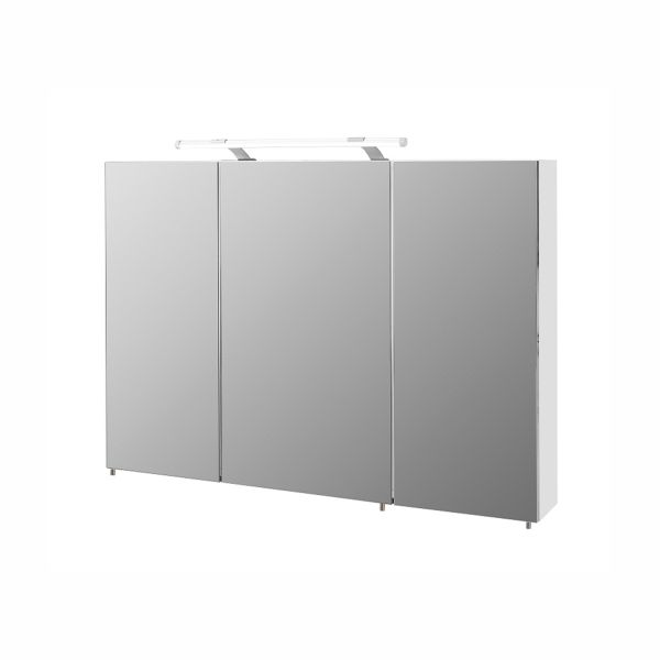 Зеркальный шкаф с LED-светильником DORINA 100x16xH71см, белый глянцевый