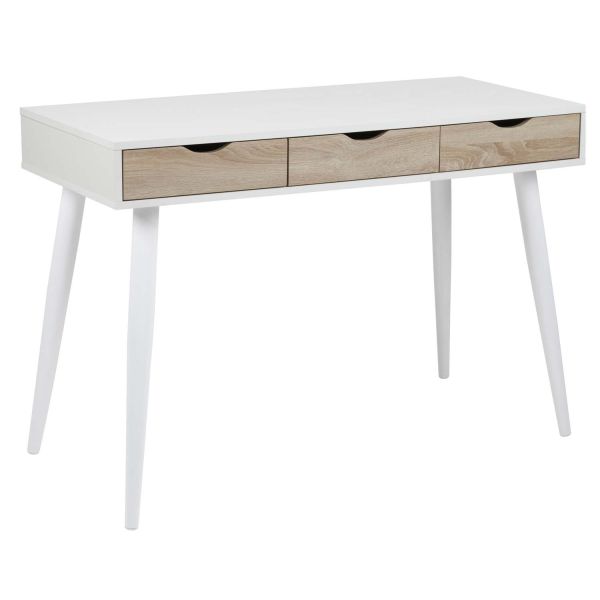 Kirjutuslaud NEPTUN 110x50xH77cm, valge/tamm