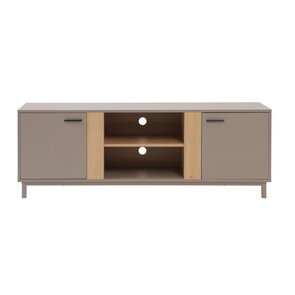 ТВ-стол CLEO 150x40xH53см, серо-коричневый