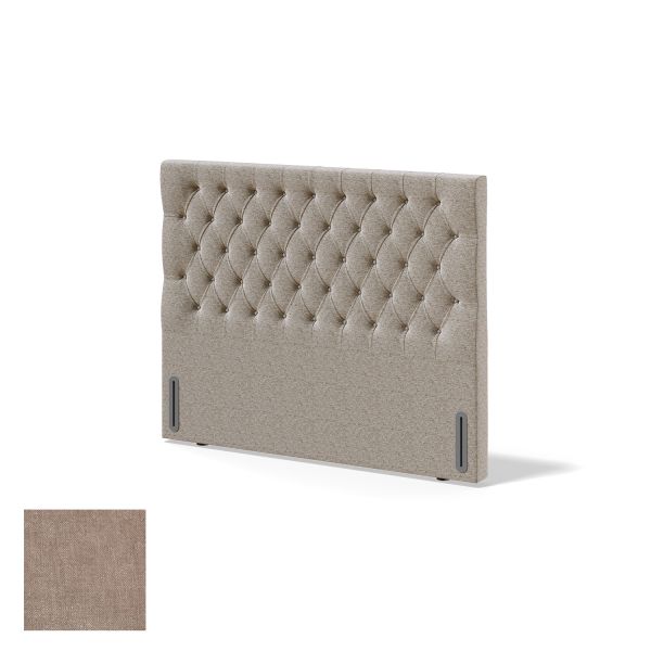 Headboard RED/BLACK SOLHALL CLIFF 160cm, beige