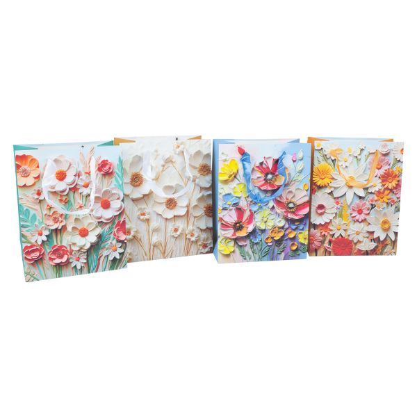 Gift bag DAISY S, 18x23x10cm, mix