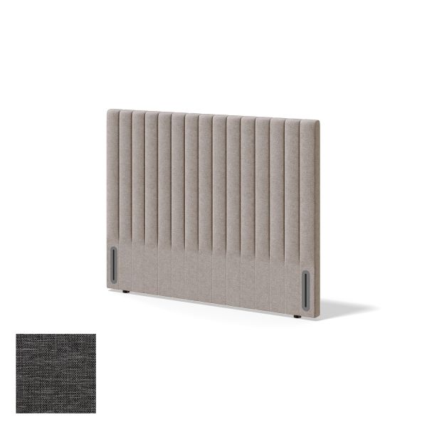 Headboard RED/BLACK NEW YORK MANGO 180cm, dark grey