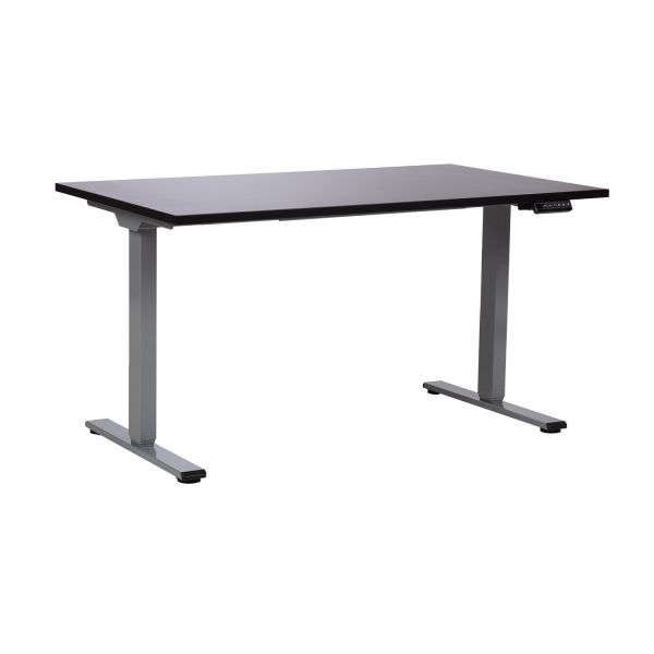 Desk ERGO PRO with 2 motor 140x80xH60-125cm, black/grey