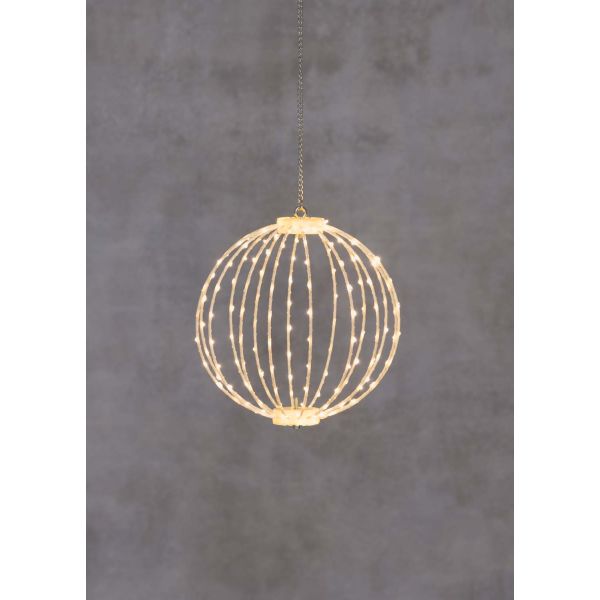 LED-valgusti BALL D30cm 160LED valge raam, valge valgus