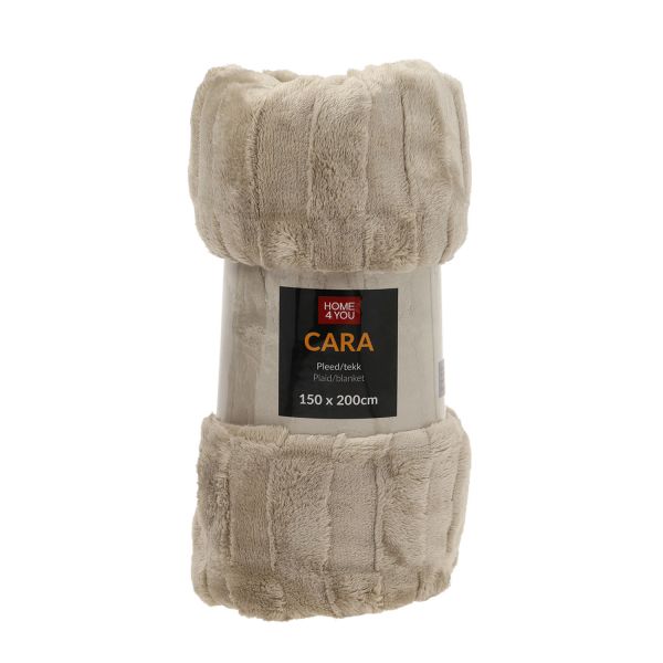 Плед CARA 150x200см, бежевый