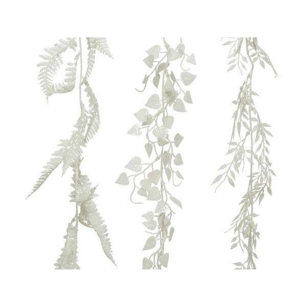 Garland XMAS WHITE 180cm, white, mix