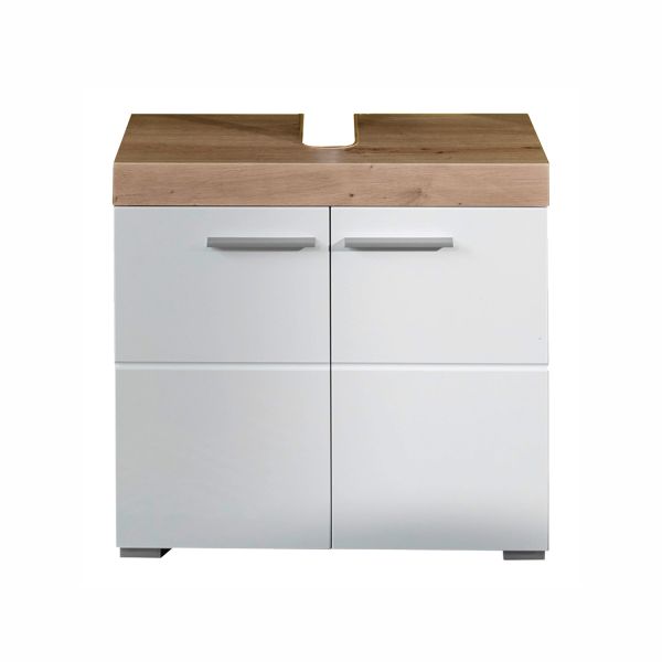 Valamukapp AMANDA 60x34xH56cm, valge läige/tamm