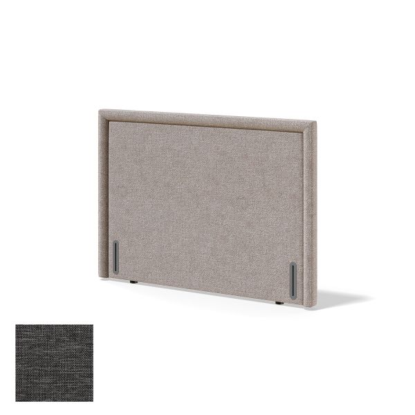 Headboard RED/BLACK LINED MANGO 180cm, dark grey