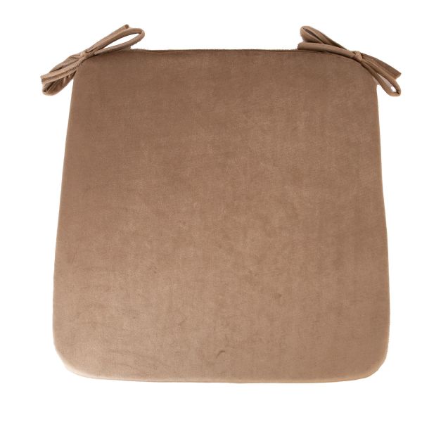 Подушка на стул VELVET 39x39x2,5cm, золотой бежевый