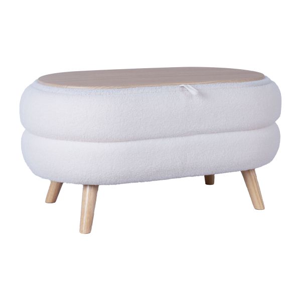 Tumba/laud HANA 87x48,5xH46cm, valge, panipaigaga
