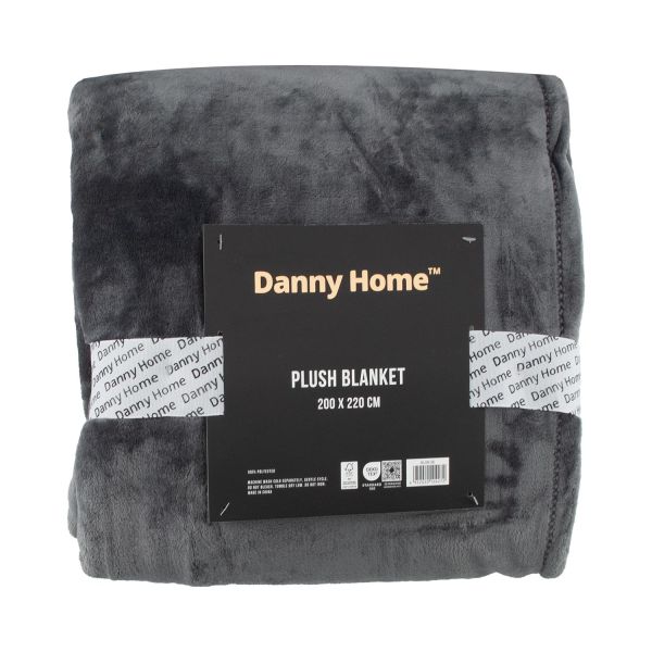 Blanket PLUSH XL 220x200cm, dark grey