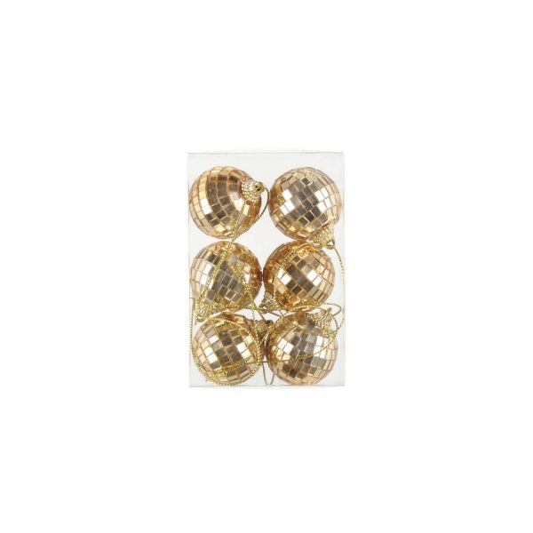 Winteria Bauble Disco 4 cm 6 pcs assortment