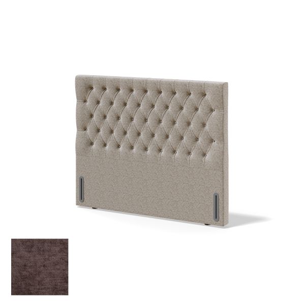 Headboard RED/BLACK SOLHALL CLIFF 120cm, brown