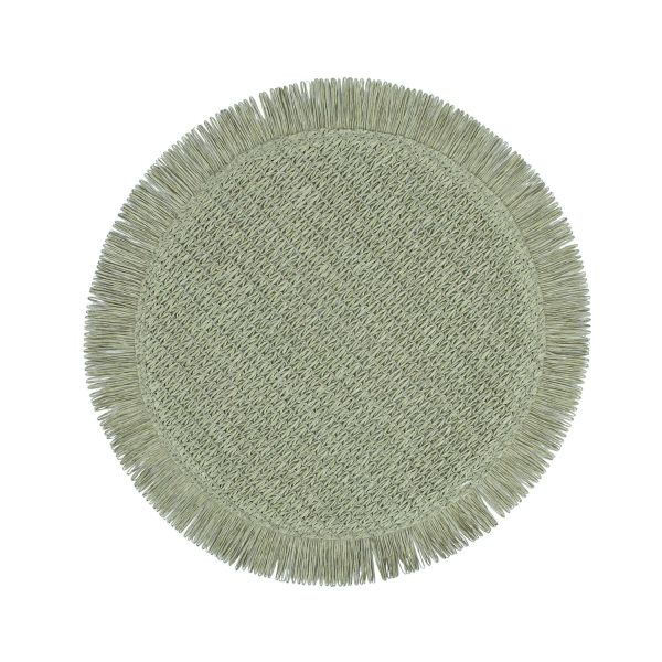 Lauamatt SUZAN D38cm jute, roheline