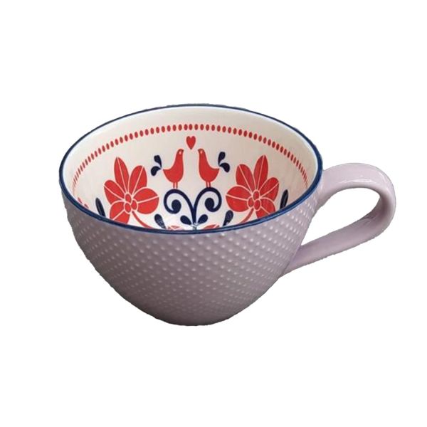Kruus SEREN H7,7cm 355ml, roosa täpp