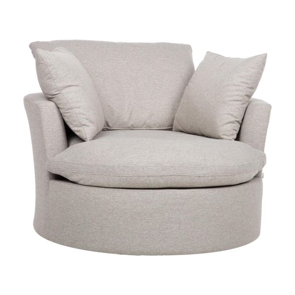 Tugitool FLUFFY pöörlev 110x105xH65/86cm, helehall