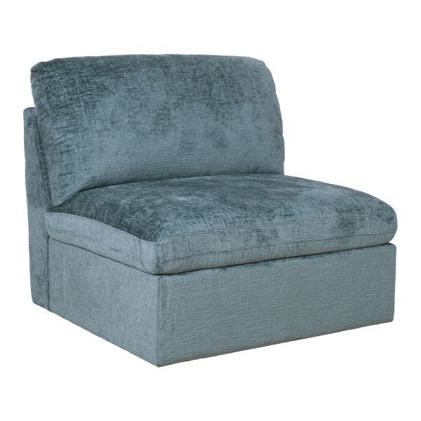 Modular sofa SAMOA 1-seater armless section, ocean green