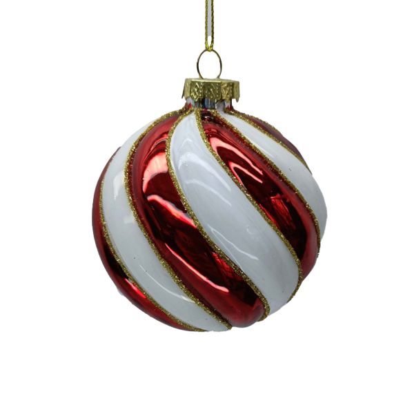 Рождественское украшение JOY XMAS RED, д 8 см, стекло
