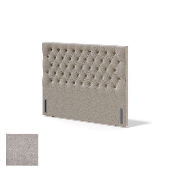 Headboard RED/BLACK SOLHALL CLIFF 180cm, light grey