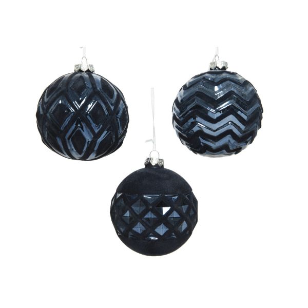 Christmas ornament XMAS GEO 10cm, dark blue