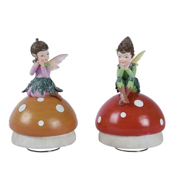 Muusikaga FAIRY MUSHROOM H18cm, mix