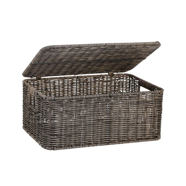 Basket BASILE 34x24xH15cm, dark