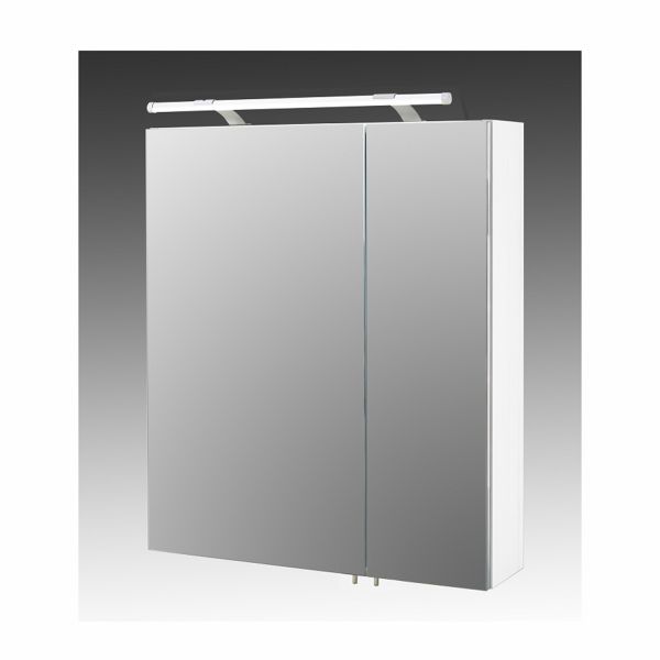 Зеркальный шкаф с LED-светильником DORINA 60x16xH71см, белый глянцевый