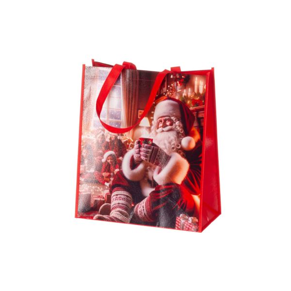 Winteria Shopping bag Santa 40x35x18 cm