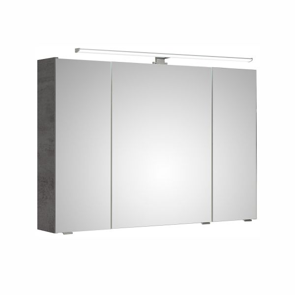 Зеркальный шкаф с LED-светильником 66-III, 105x16xH70см, темно-серый