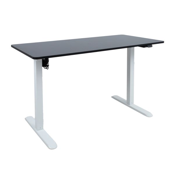 Desk ERGO LIGHT with 1 motor 120x60xH73-118cm, black/white