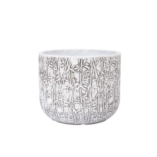 Lillepott LOUNA D24xH19.5cm, valge/hall