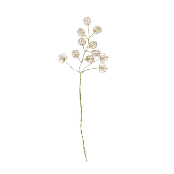 Artificial branch SHINE 13cm, pearls
