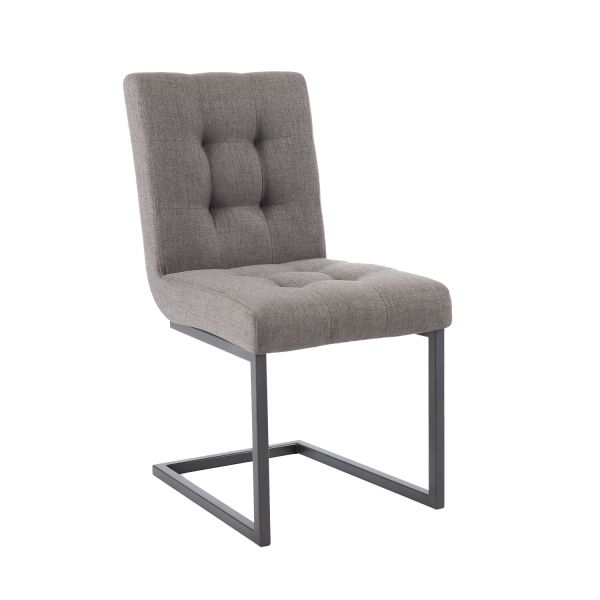 Стул ALBI 60x46xH81см, серая ткань, серая металлическая ножка