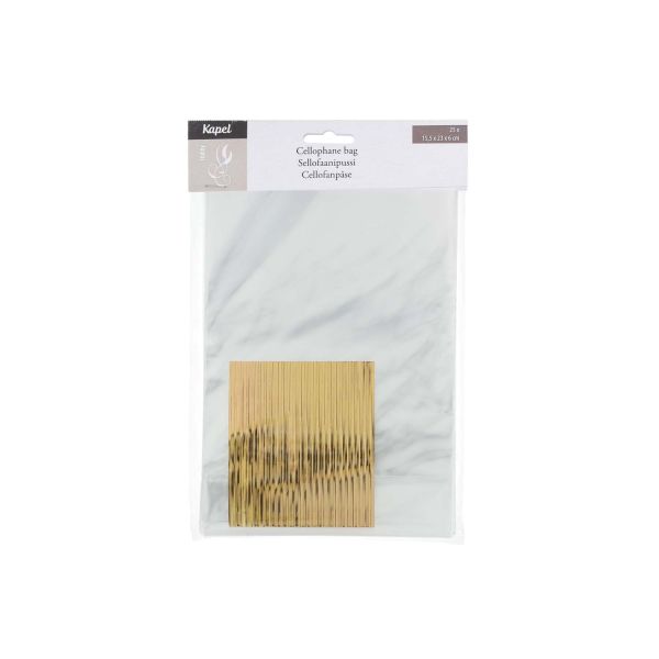 Kapel Cellophane bag 15,5x23 cm 25 pcs + shutter