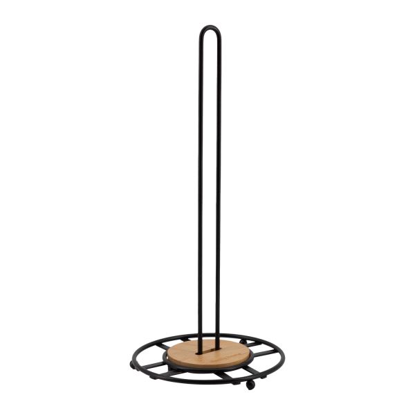 Paberrätikuhoidja HOLDER H34.7cm bambusega, must