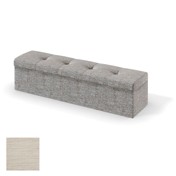 Storage box for continental bed RED/BLACK ULVASEN MANGO 180cm, light beige